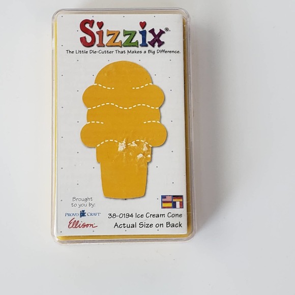 Sizzix Other - Sizzix Little Die Cutter 38-0194 Ice Cream Cone